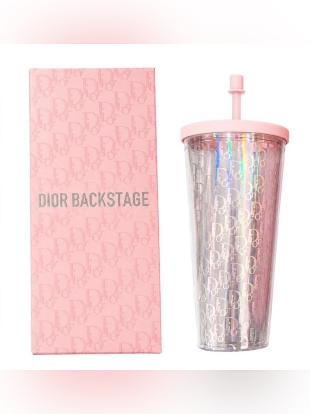 Dior Backstage Pink Hologram Tumbler NIB